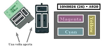 fasi ricarica cartuccia Dell T0530 2