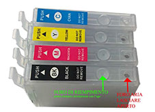 fasi ricarica vuote ricaricabili Epson 1