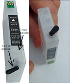 ricarica cartucce per Epson RX700 fase 1