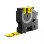 Nastro per etichettatrice Dymo Rhino 188433 19 mm x 5,5 mt in poliestere permanente Nero su Giallo S0718470 compatibile