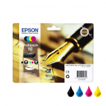 Cartuccia Multipack Epson 16 C13T16264012 Nero Ciano Magenta e Giallo originale