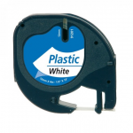 Nastro per etichettatrice Dymo LT S0721660 912010 12 mm x 4 mt in plastica Nero su Bianco compatibile