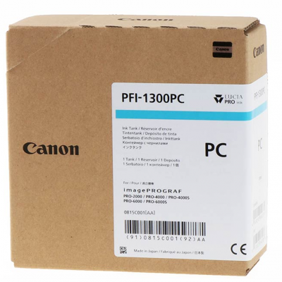 Canon Cartuccia Originale Ciano Fotografico PFI-1300PC 0815C001 Photo Canon Cartuccia Originale Ciano Fotografico PFI-1300PC 0815C001 Photo