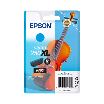 Cartuccia Originale Epson 250XL Ciano per XP-980 (C13T16P24010)