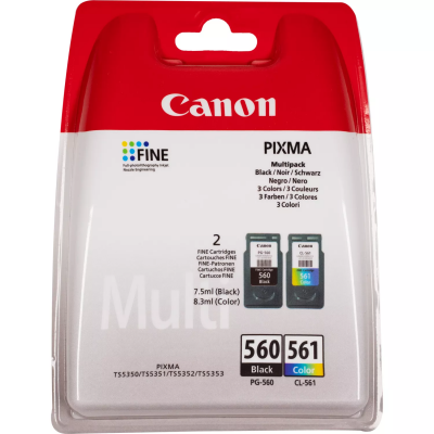 Cartuccia Multipack Canon PG-560 Nero + CL-561 3713C006 Ciano Magenta e Giallo originale Cartuccia Multipack Canon PG-560 Nero + CL-561 3713C006 Ciano Magenta e Giallo originale