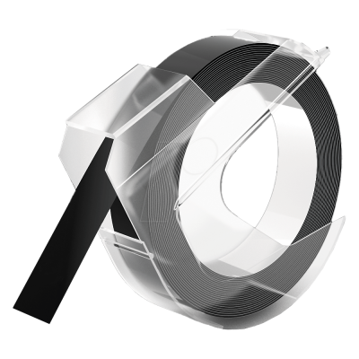 Nastro a rilievo per etichettatrice Dymo 9 mm x 3 mt Nero S0898130 compatibile