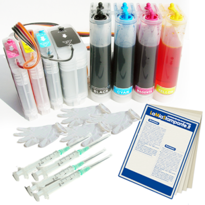 Sistema di stampa continua HP 88 Nero Ciano Magenta Giallo senza inchiostri capacità serbatoio 80ml con chip autoresettante Sistema di stampa continua HP 88 Nero Ciano Magenta Giallo senza inchiostri capacità serbatoio 80ml con chip autoresettante