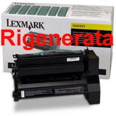 Toner Lexmark 15G042Y Giallo compatibile