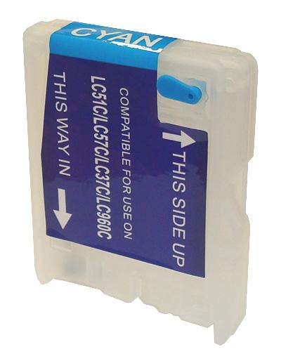 Cartuccia Brother LC1000C Ciano ricaricabile (LC970C) Cartuccia Brother LC1000C Ciano ricaricabile (LC970C)