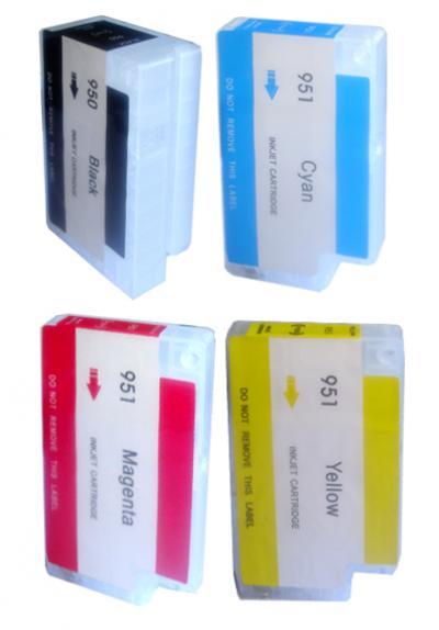 Set completo HP 950-951 Nero Ciano Magenta Giallo ricaricabili cartucce 