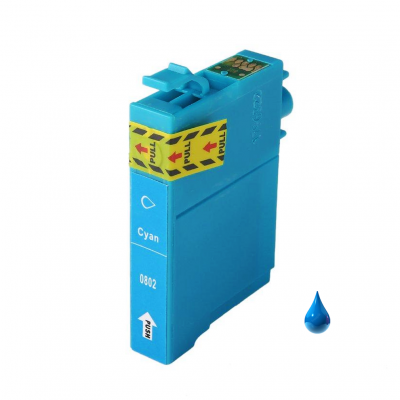 Cartuccia Epson T0802 C13T08024021 Ciano compatibile PREMIUM alta qualità Cartuccia Epson T0802 C13T08024021 Ciano compatibile PREMIUM alta qualità