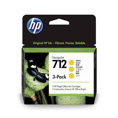 Cartuccia HP 712 3ED79A Giallo originale (Conf. da 3 pz.) Cartuccia HP 712 3ED79A Giallo originale (Conf. da 3 pz.)