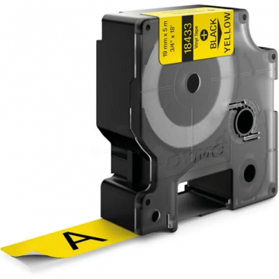 Nastro per etichettatrice Dymo Rhino 1805431 25 mm x 5.5 vinile Nero su Giallo compatibile S0718470