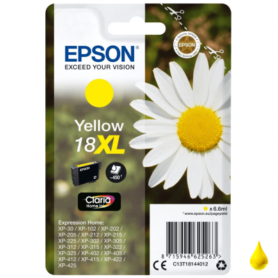 Epson Cartuccia Originale Giallo 18XL C13T18144012 Epson Cartuccia Originale Giallo 18XL C13T18144012