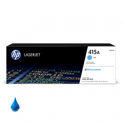 HP Toner originale Ciano 415A W2031A HP Toner originale Ciano 415A W2031A