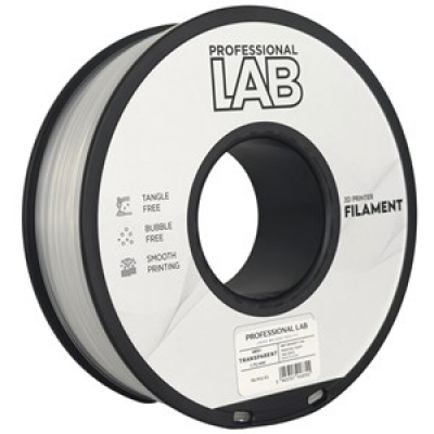 Professional LAB ABS+ Filamento 3D Trsparente 1,75mm da 1Kg