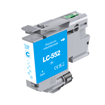 Cartuccia Compatibile Brother LC552XLC Ciano