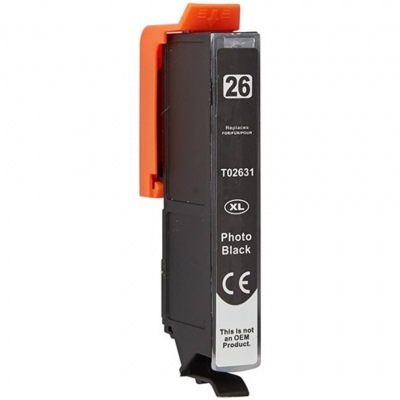 Cartuccia Epson 26XL C13T26314012 T2631 Nero Fotografico Photo compatibile Cartuccia Epson 26XL C13T26314012 T2631 Nero Fotografico Photo compatibile