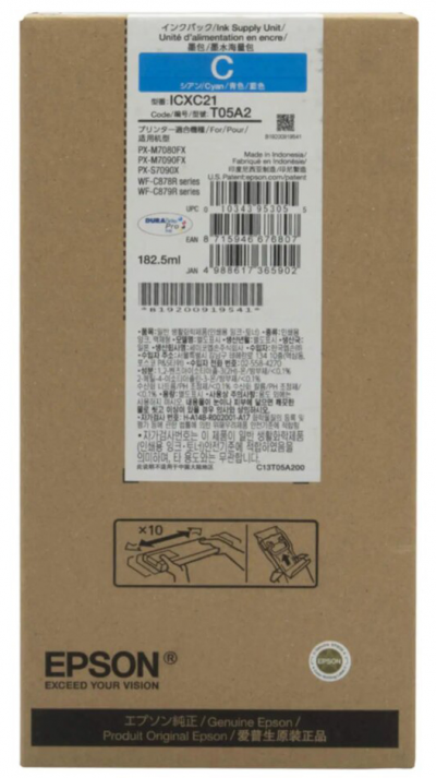 Epson Cartuccia Originale Ciano T05A2 C13T05A200 Epson Cartuccia Originale Ciano T05A2 C13T05A200