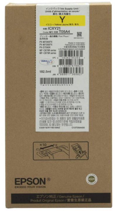 Epson Cartuccia Originale Giallo T05A4 C13T05A400 Epson Cartuccia Originale Giallo T05A4 C13T05A400