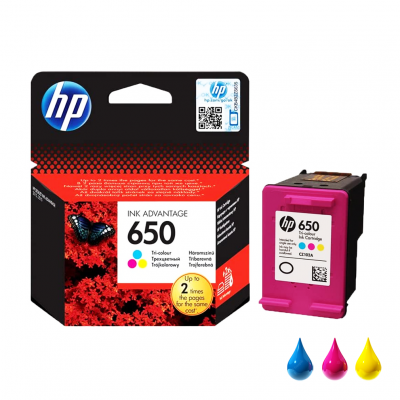 Cartuccia HP 650 colori (CZ102AE) originale tricolor Cartuccia HP 650 colori (CZ102AE) originale tricolor