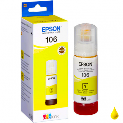 Inchiostro EcoTank Epson 106 Giallo C13T00R440 originale Inchiostro EcoTank Epson 106 Giallo C13T00R440 originale