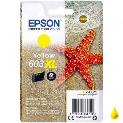 Epson Cartuccia Originale Giallo 603XL C13T03A44010 T03A4 Epson Cartuccia Originale Giallo 603XL C13T03A44010 T03A4