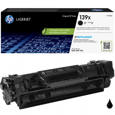 HP Toner originale Nero 139X W1390X alta capacità HP Toner originale Nero 139X W1390X alta capacità