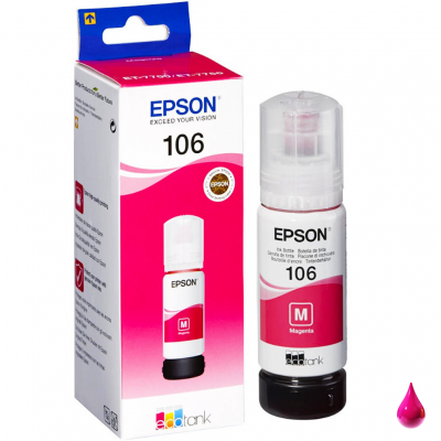 Inchiostro EcoTank Epson 106 Magenta C13T00R340 originale Inchiostro EcoTank Epson 106 Magenta C13T00R340 originale