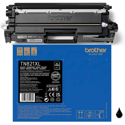 Brother Toner originale Nero TN-821XLBK Brother Toner originale Nero TN-821XLBK