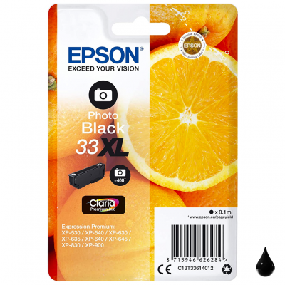 Epson Cartuccia Originale Nero Fotografico 33XL C13T33614012 Photo Epson Cartuccia Originale Nero Fotografico 33XL C13T33614012 Photo