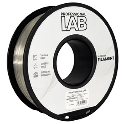 Filamento 3D Silk PLA Transparente 1,75mm 1Kg Professional LAB