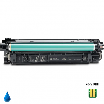 Toner HP 212X W2121X Ciano compatibile alta capacità Toner HP 212X W2121X Ciano compatibile alta capacità