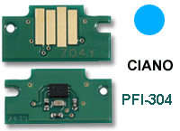 Chip reset cartucce Canon PFI-304C Ciano nuovo compatibile (3850B005AA/304C) 