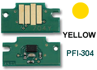 Chip reset cartucce Canon PFI-304Y Giallo nuovo compatibile (3852B005AA/304Y) 