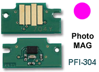 Chip reset cartucce Canon PFI-304PM Magenta Photo nuovo compatibile (3854B001AA/304PM) 
