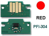 Chip reset cartucce Canon PFI-304-RED Red (Rosso) nuovo compatibile (3855B005AA/304RED) 