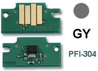 Chip reset cartucce Canon PFI-304GY Gray (Grigio) nuovo compatibile (3858B005AA/304GY) 