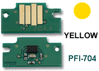 Chip reset cartucce Canon PFI-704Y Giallo nuovo compatibile (704Y/3864B005AA) 