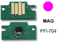 Chip reset cartucce Canon PFI-704M Magenta nuovo compatibile (3863B005AA/704M) 