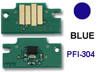 Chip reset cartucce Canon PFI-304B Blue nuovo compatibile (3857B005/304B) 