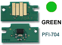 Chip reset cartucce Canon PFI-704GREEN Green (Verde) nuovo compatibile (3868B005AA/704GREEN) 