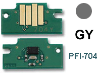 Chip reset cartucce Canon PFI-704GY Gray (Grigio) nuovo compatibile (3870B005/704GY) 