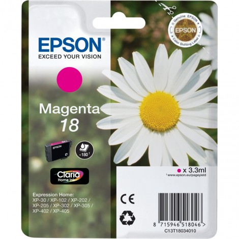 Cartuccia originale Epson 18 (C13T18034012) Magenta 
