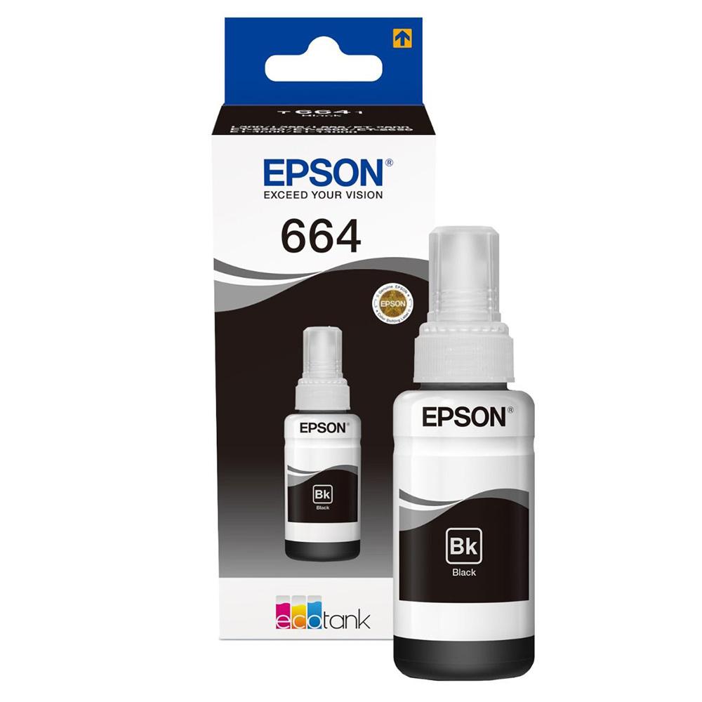 Inchiostro Epson EcoTank T6641 C13T66414A Nero ORIGINALE 